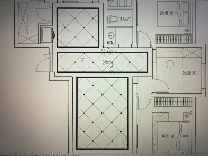 这是设计地砖的平面图,现在不知道如何计算加工尺寸,求高手计算
