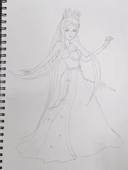 叶罗丽冰公主画画步骤