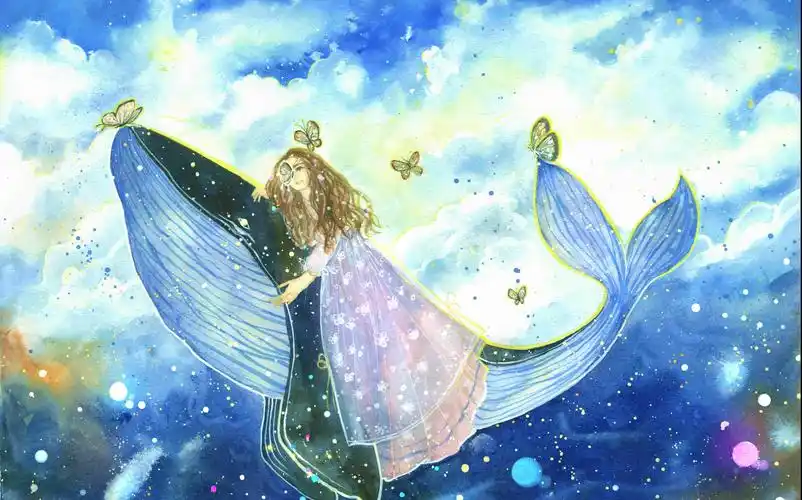 [水彩]—鲸鱼少女