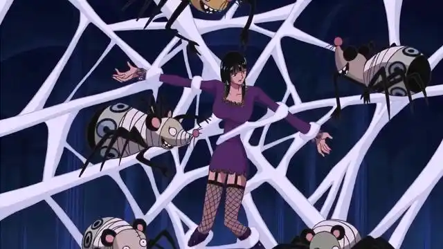 罗宾被蜘蛛丝缠上了动弹不得,这蜘蛛绑着罗宾到底想干嘛