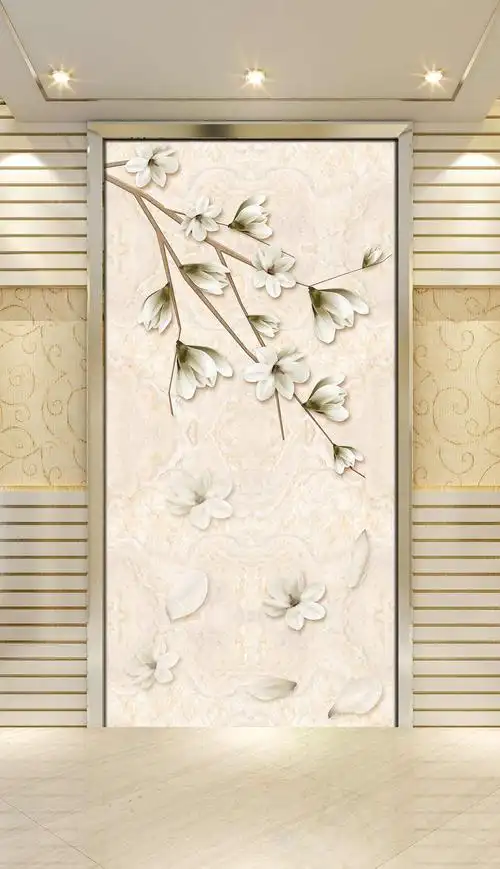 清新自然简约玉兰花朵个性田园玄关装饰画素材简介我图网提供清新自然