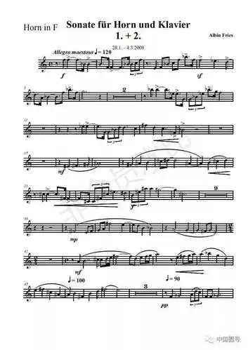 y170 圆号奏鸣曲 赫布斯特 horn sonata herbst, op.