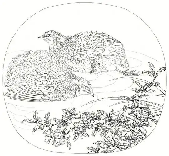 国画必学白描线稿宋人小品宋画