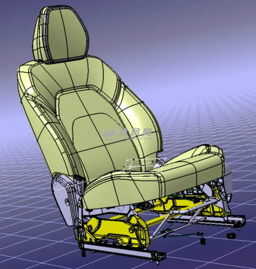 汽车单人座椅catia设计 - 车身内外饰及附件图纸 - 沐风网
