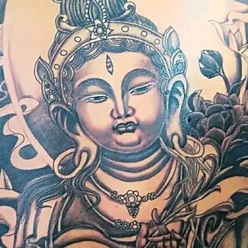 郑州纹身:满背纹身,满背观音纹身