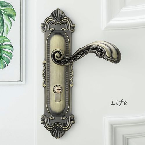 特价欧式房门锁_象牙白家用门锁室内卧室房门锁欧式门锁三件套实木