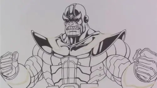 漫威灭霸马克笔手绘灭霸的画法教程灭霸怎么画逼真的灭霸