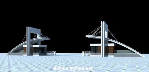 学校大门 工厂大门设计案例效果图 办公区大门 工业园区大门厂房