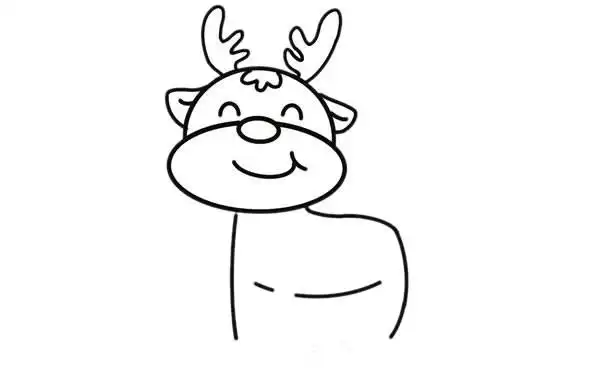 驯鹿怎么画_可爱的卡通驯鹿简笔画画法步骤图片