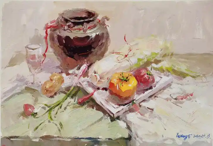 静待东风———18美术班水粉静物作业