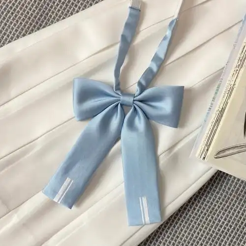 jk小苍兰长柄领结提花小物清新新蓝七月月熙领结