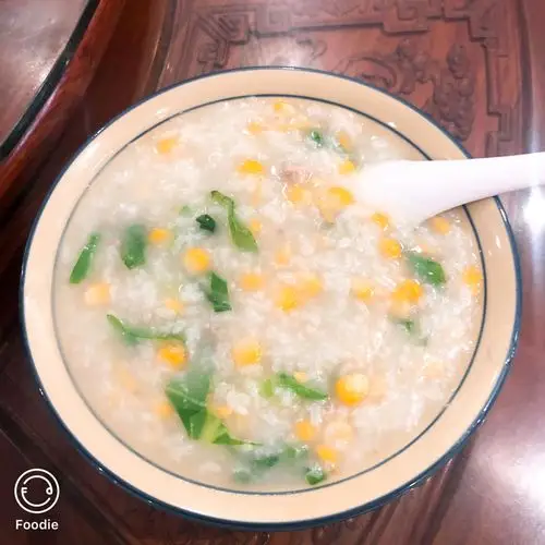 玉米青菜肉末粥