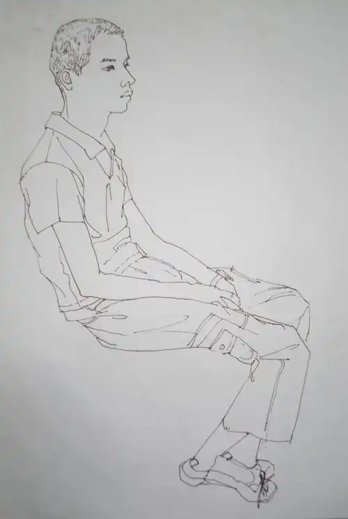 简单人物速写图片