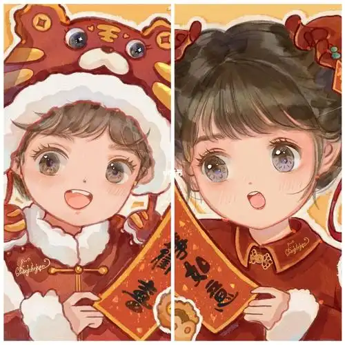 新年情侣头像系列之红红火火