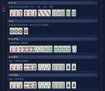 雀魂majsoul役种图鉴雀魂麻将役种图解