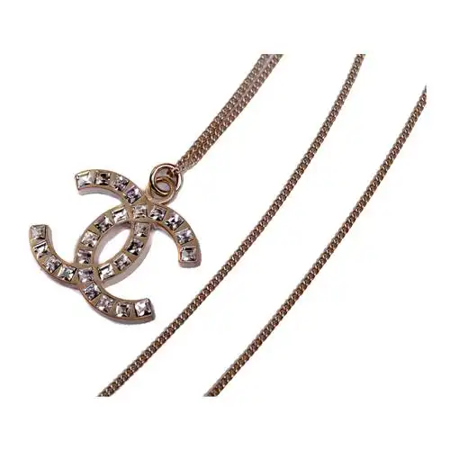 chanel(香奈儿)蜜糖色双c镶水钻项链