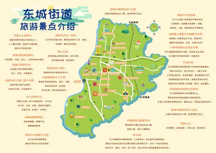 东城街道手绘地图