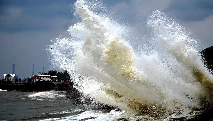 大风大浪青岛的海