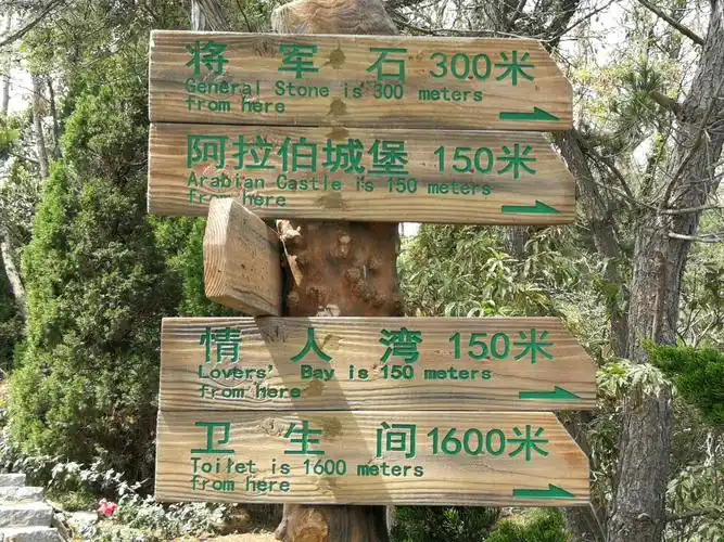 地质公园里的指引路标