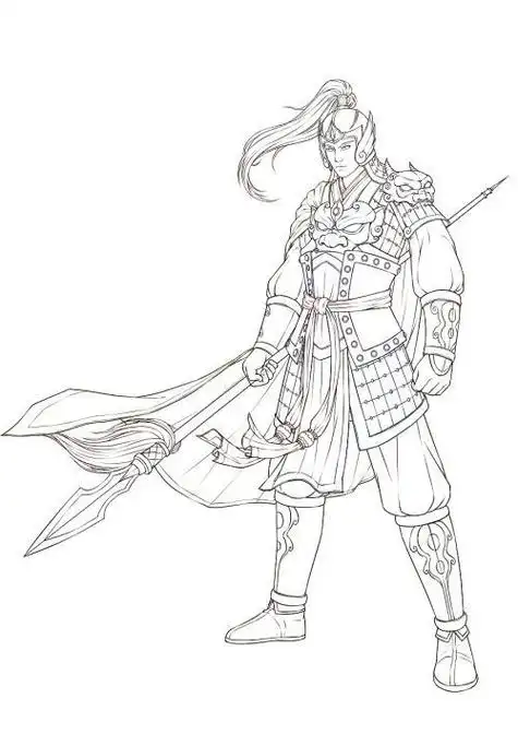 三国赵云简笔画教程