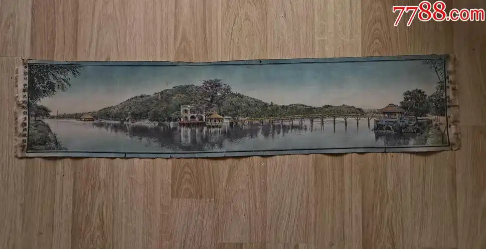 都锦生彩印织锦画《潮州西湖全景》_其他织绣画_产地图片_收藏价值