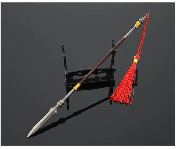 三国赵子龙兵器模型22厘米赵云豪龙胆长枪全金属工艺品摆件