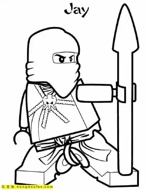 9张乐高忍者涂色图片免费下载-红豆饭小学生简笔画大全