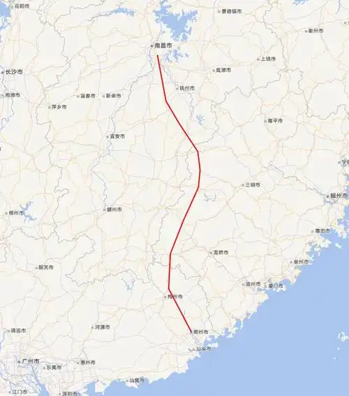 大概线路图仅供参考据了解,g1535潮州至南昌国家高速公路南丰