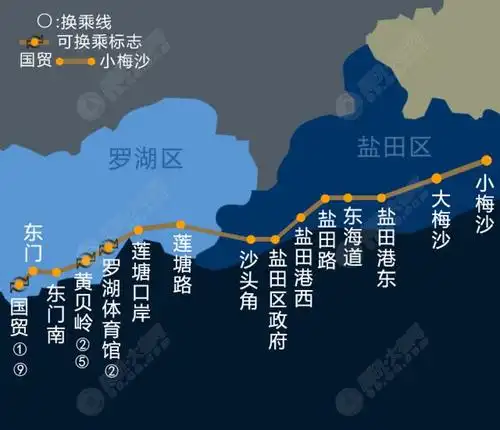深圳地铁8号线规划图.图片来源于大粤网