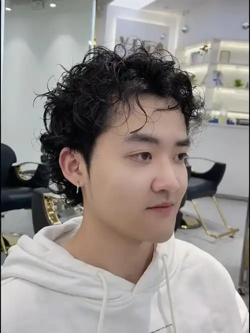 男生羊毛卷小卷发型