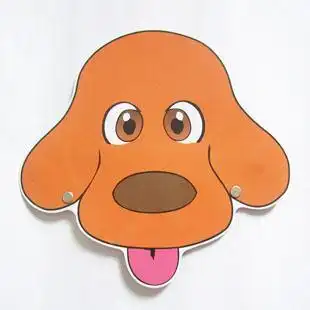 大全狗头饰简笔画彩色小狗的的头饰简笔画集手工简笔画-小花狗画法