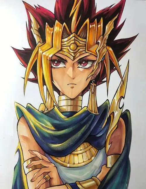 马克笔画一下游戏王武藤游戏