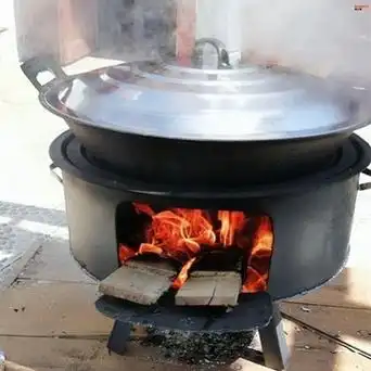 柴火炉烧柴材火的炉灶老式移动小型便携老灶头大铁锅灶台家用铸铁