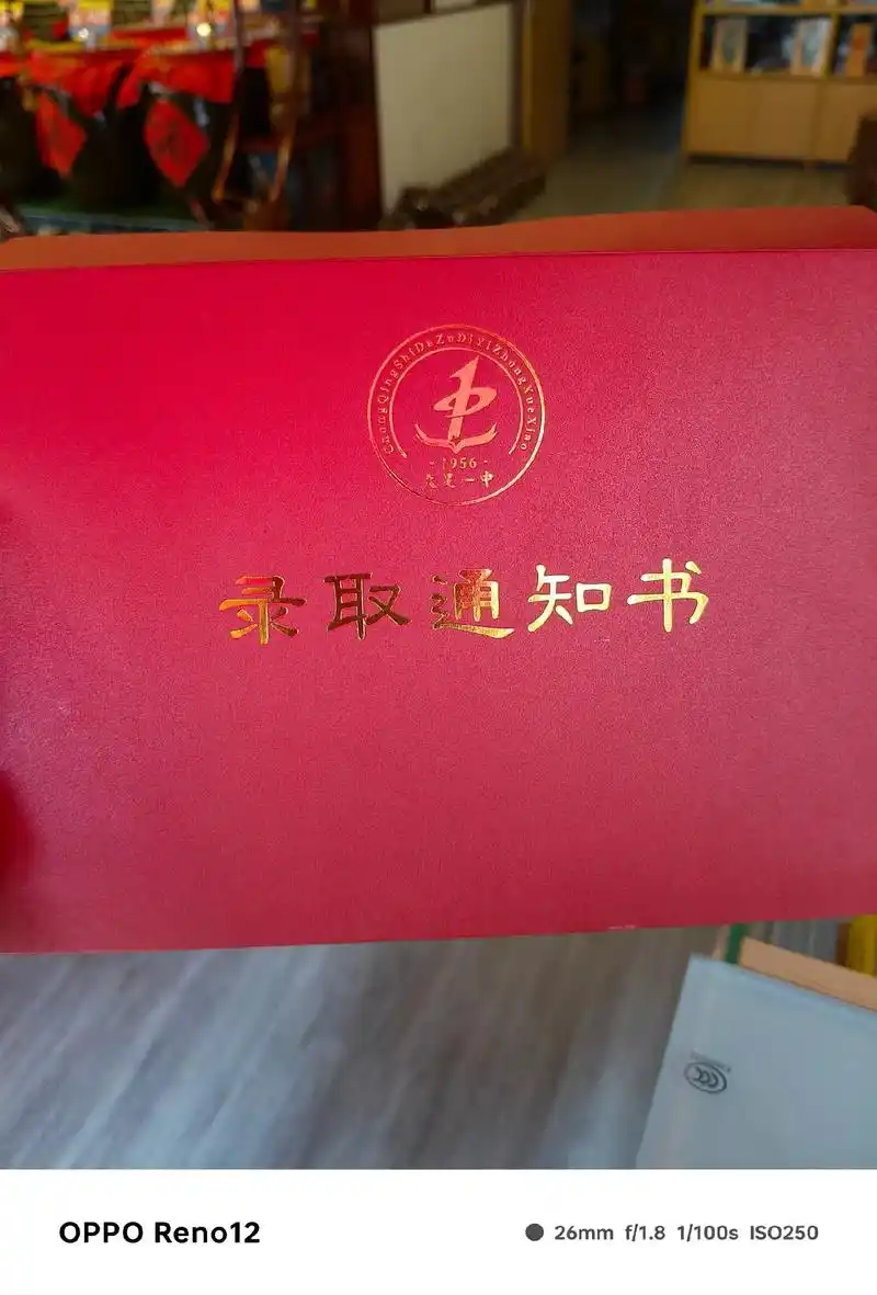 九年寒窗苦读 中考成功上岸 拿到人生中第一份录取通知书