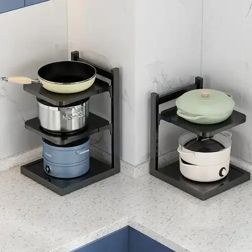 这个锅架真的太好用了,可以放好多锅具,还可以收纳下水槽,真是 - 抖音