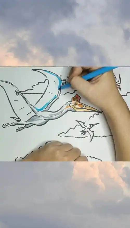 无齿翼龙简笔画图片