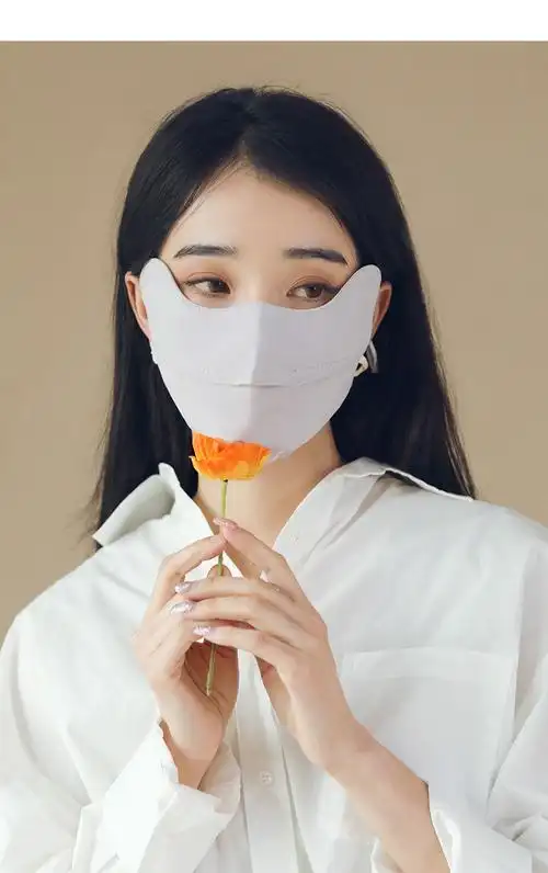 mismemo冰丝口罩女春夏季薄款透气防晒护眼角面罩3d立体静默黑