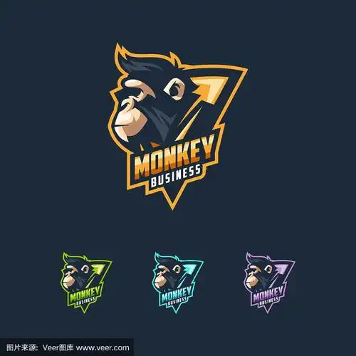 猴子标志设计模板