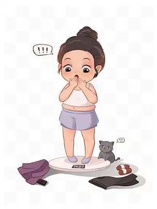 人物插画胖女孩插画卡通头像手绘人物插画胖女孩插画167手绘冬季卡通