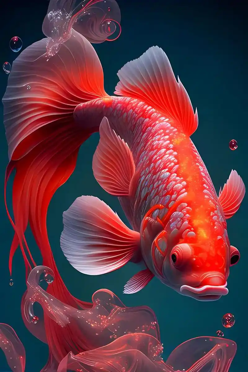 锦鲤兆好运,年年有鱼年年旺#锦鲤 #ai绘画 #唯美壁纸 # - 抖音