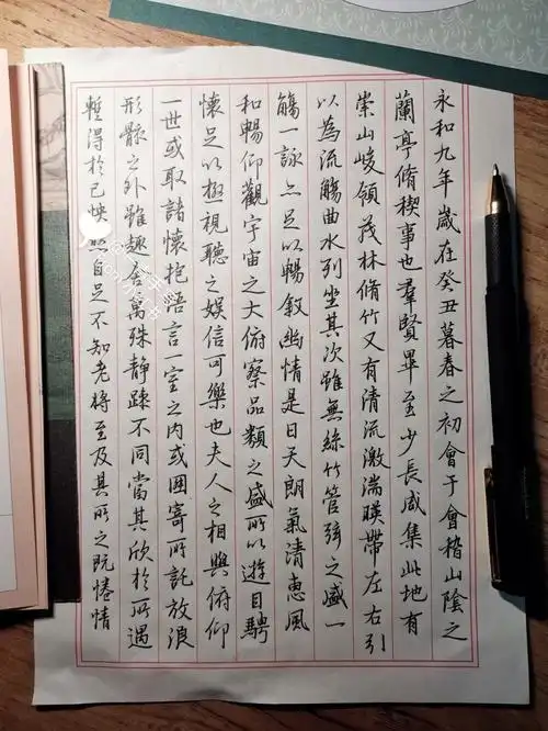 临的像只是手段之4硬笔兰亭序