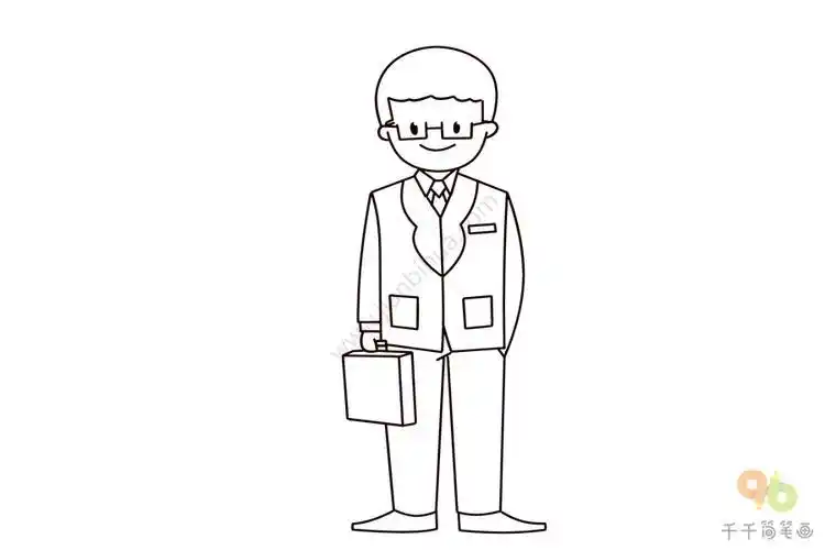 简笔画人物老板形象