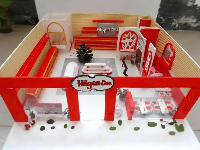 哈根达斯店面设计模型展示作业