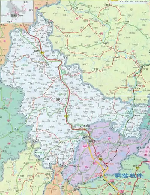 清新县地图全图高清版简介 清新区,清远市市辖区,位于粤北地区南部