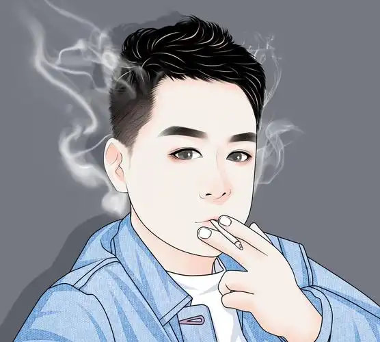 由真人照片手绘而成非常适合男士的微信头像