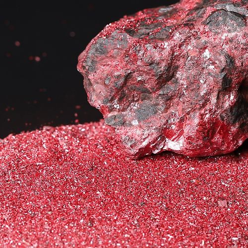 湘西天然朱砂原石石粉吊坠挂件正品原矿散装项坠