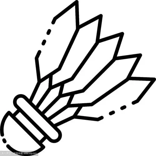 毽子图标轮廓风格