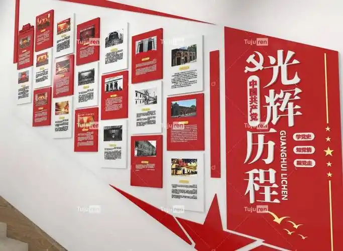 党的光辉历程党史文化墙 党史党的光辉历程文化墙 党的光辉发展历程