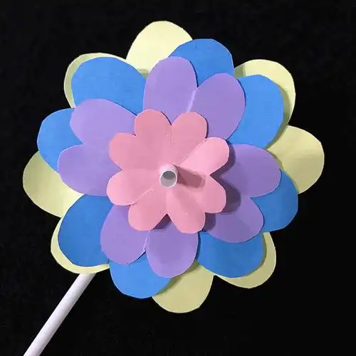 手工diy纸做的彩色花朵真好看附视频和图文