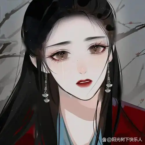 古风红衣女生头像